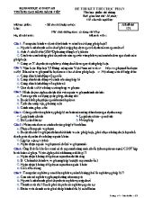 Đề thi kết thúc học phần Giáo dục công dân lớp 12 - Mã đề 132
